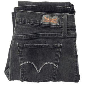 Black Levi's 505 Straight Leg Jeans | 6L